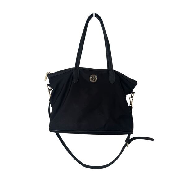 Tory Burch Handbags - Tory Burch Black Nylon Tote Bag Gold Hardware